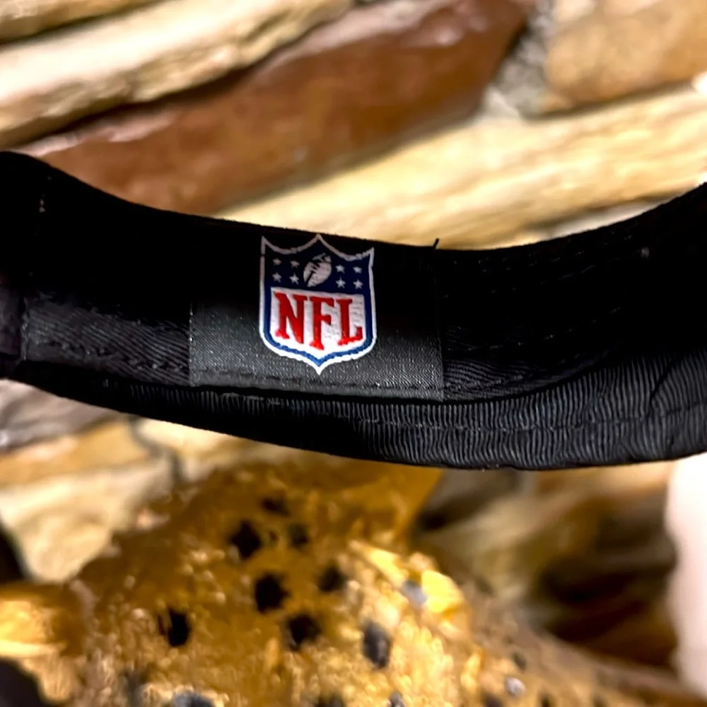 NFL Store. Saints Fleur De Lis Black and Gold. NWOT Visor. Adjustable.